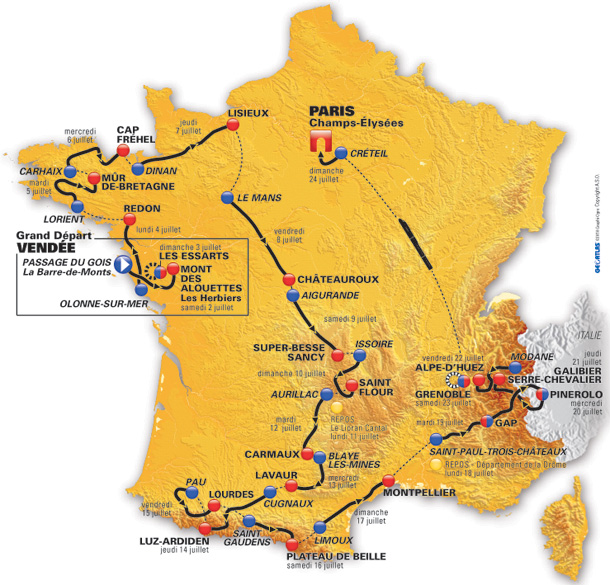 2011 Tour de France route