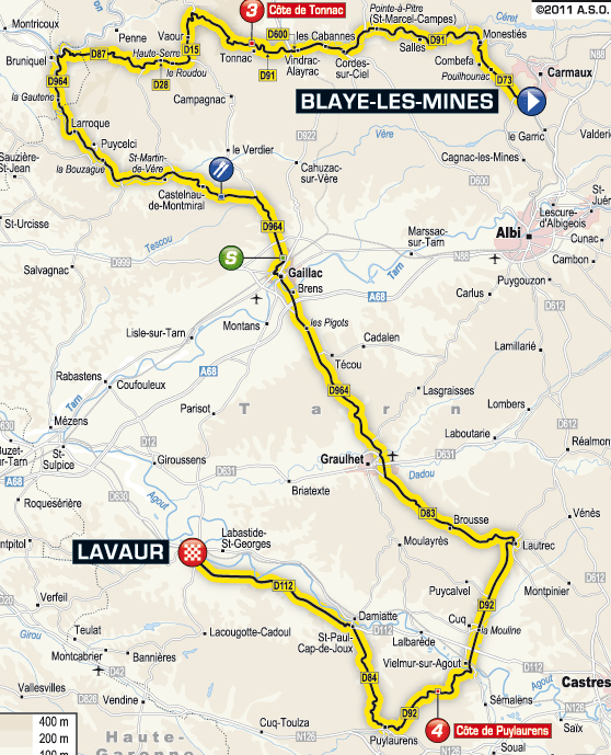 Stage 11 route map