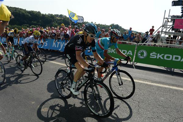 Geraint Thomas and Vncenzo Nibali