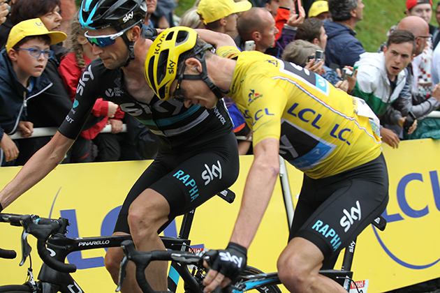 Wouter Poels and Chris Froome