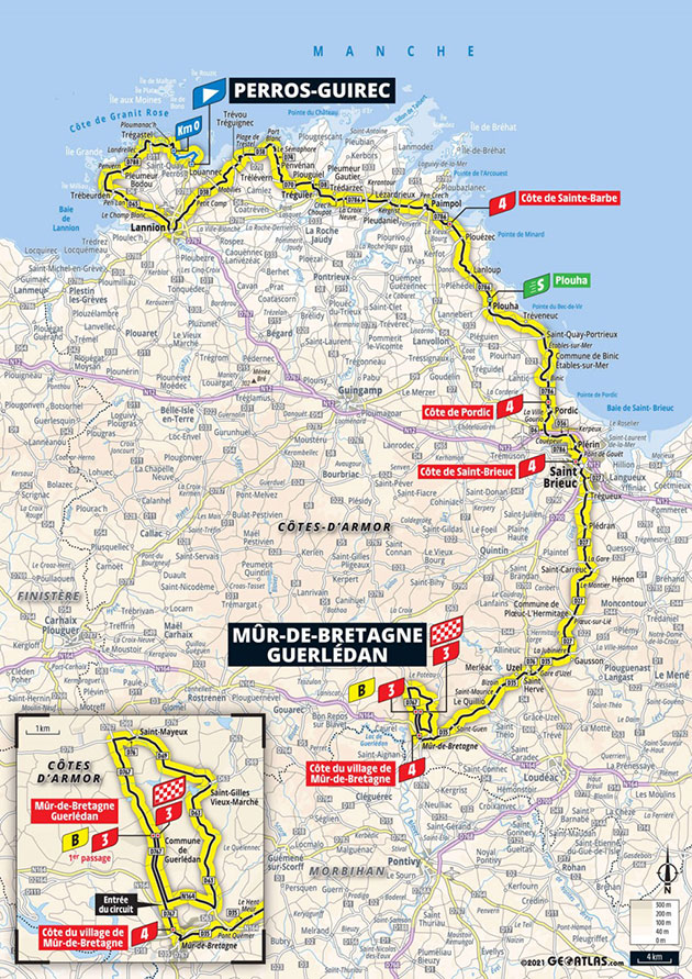 Toyur de France stage 2 map