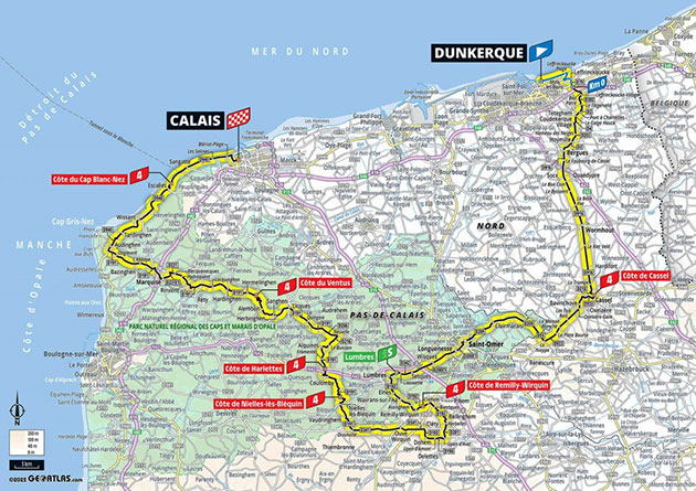 Tour de France stage 4 map