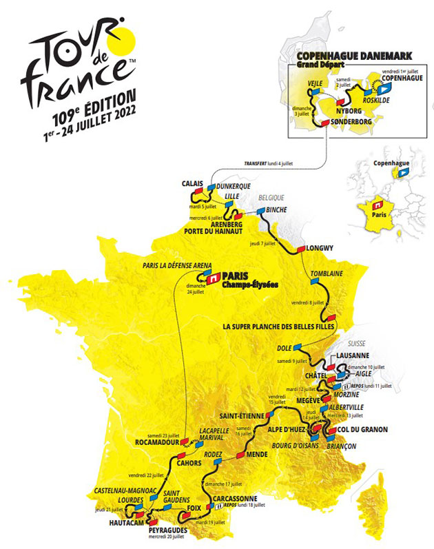 2022 Tour de France route