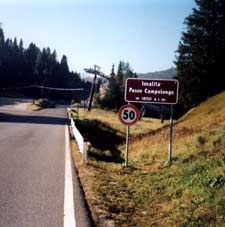 Top of the Passo Campolongo