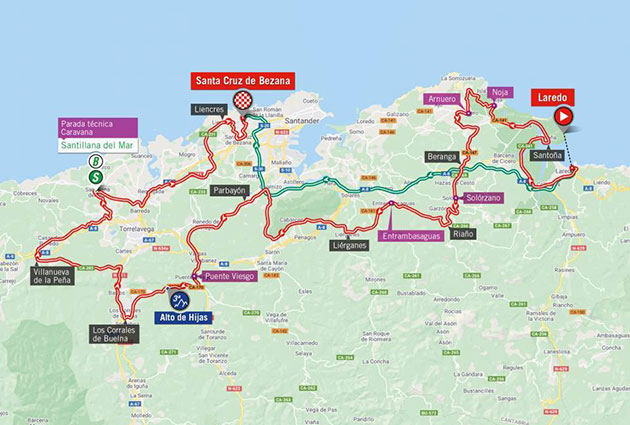 Vuelta stage 16 map