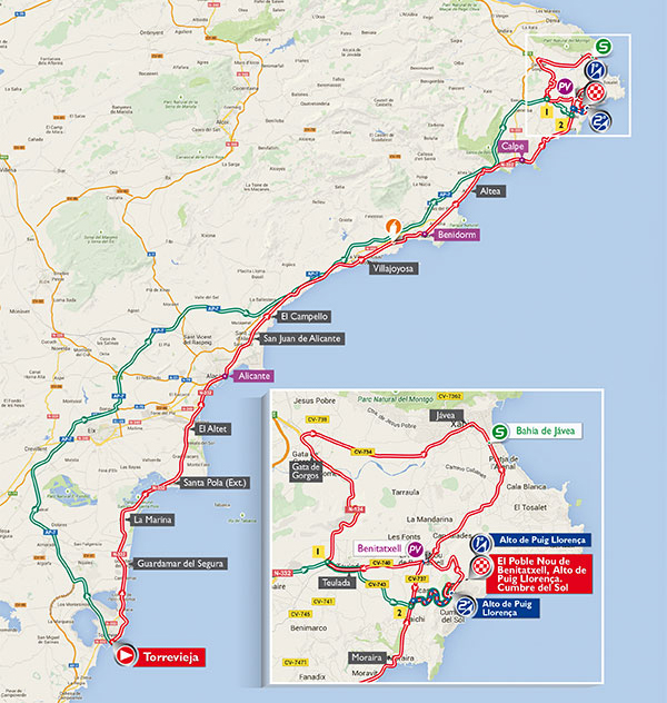 Vuelta stage 9 map