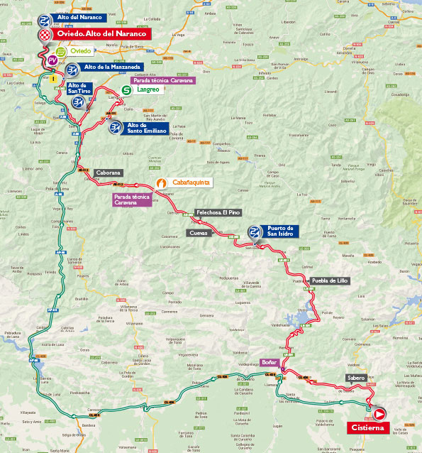 Vuelta stage 9 map