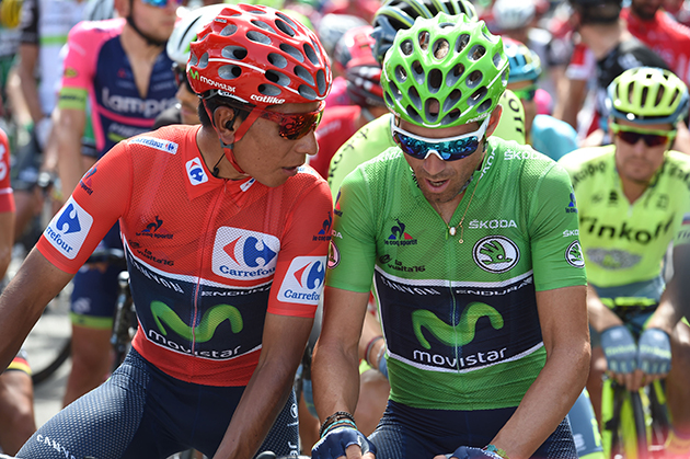 Nairo Quintana and Alejandro Valverde