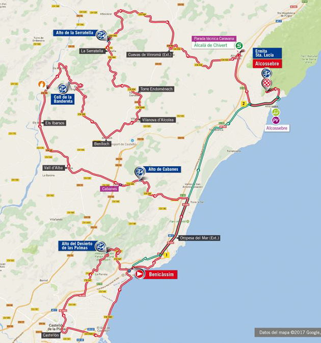 Vuelta stage 5 map