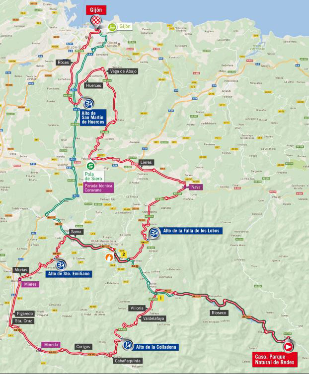 Vuelta stage 19 map