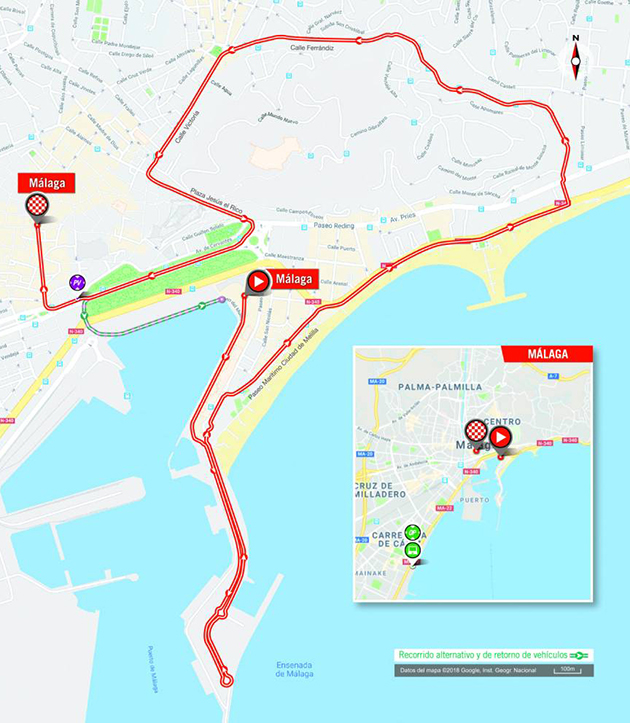 Vuelta a Espana stage 1 map