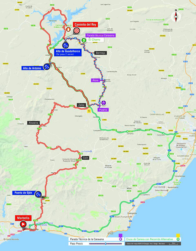 Vuelta stage 2 map