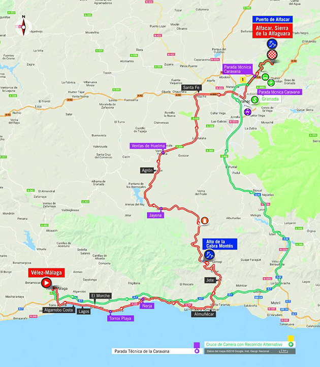 Vuelta stage 4 map