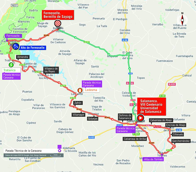 Vuelta stage 10 map