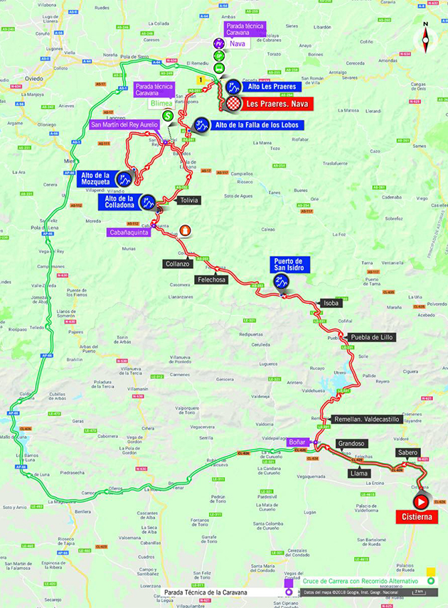 Vuelta stage 14 map