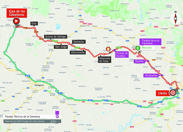 Vuelta stage 18 map