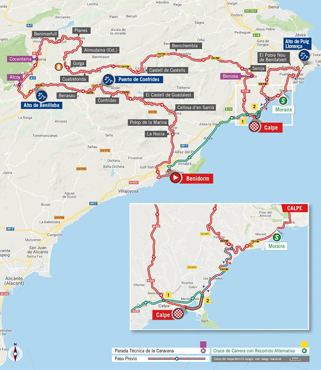 Vuelta stage 2 map