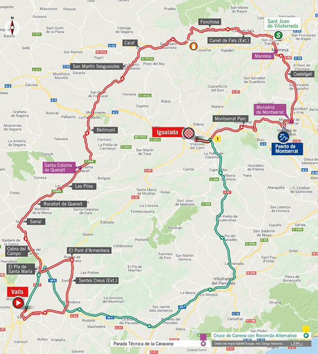 Vuelta stage 8 map