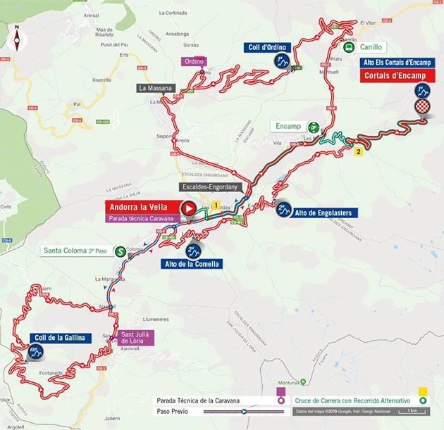 Vuelta stage 9 map