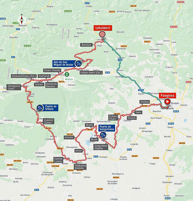 Vuelta stage 2 map