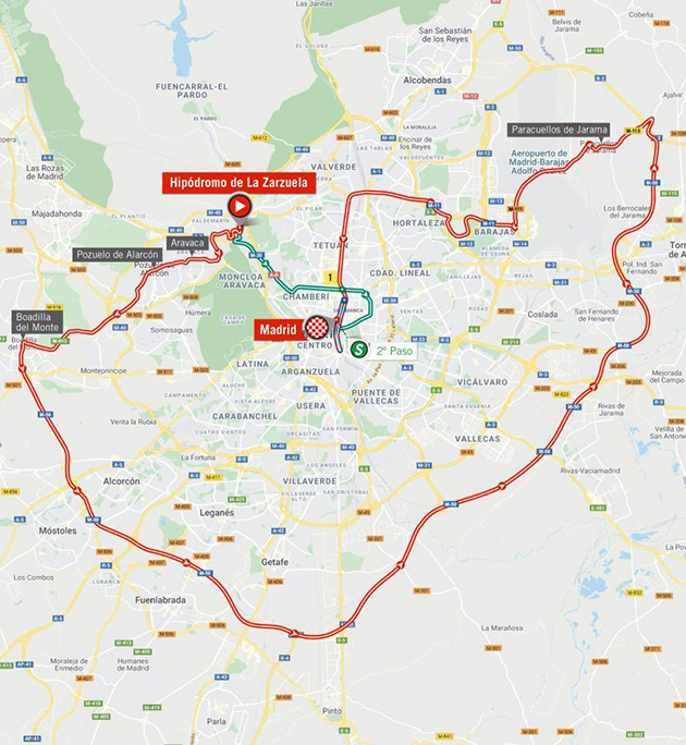 Vuelta stage 18 map