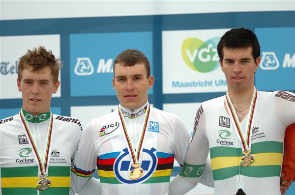 Under-23 Time Trial podium