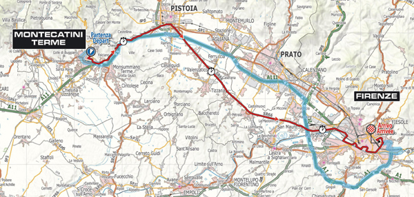 Elite Men's individual time trial course