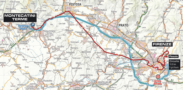 Elite Women's road race map