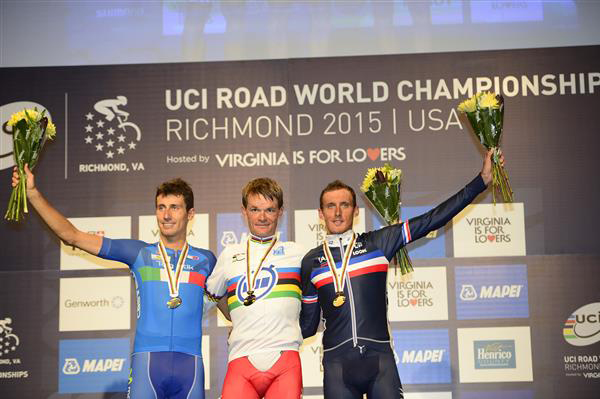 Elite Time Trial podium