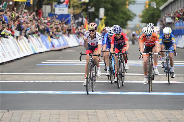 Elizabeth Armistead wins the road race