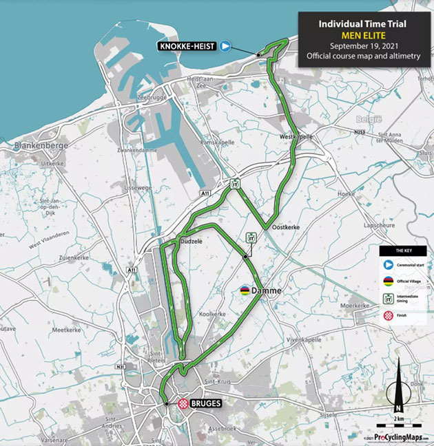 Men's time trial map