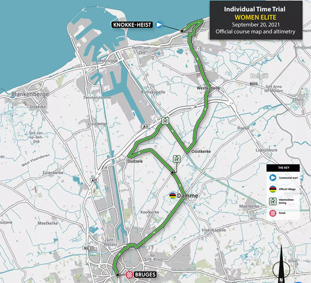 Womens time trial map